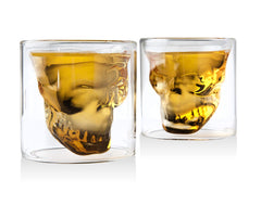 Skull Decanter Set with 2 Cocktail Shot Glasses