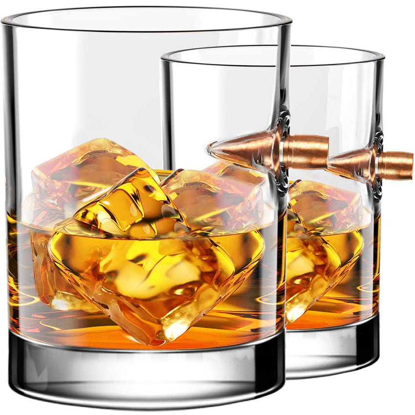 308 Bullet Hand-Blown Whiskey Glass