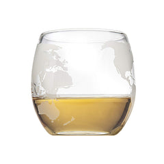 Airplane Globe Decanter Set with 2 World Whisky Glasses