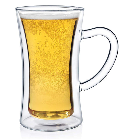 Insulated Double-Walled Design with handle Beer Glass